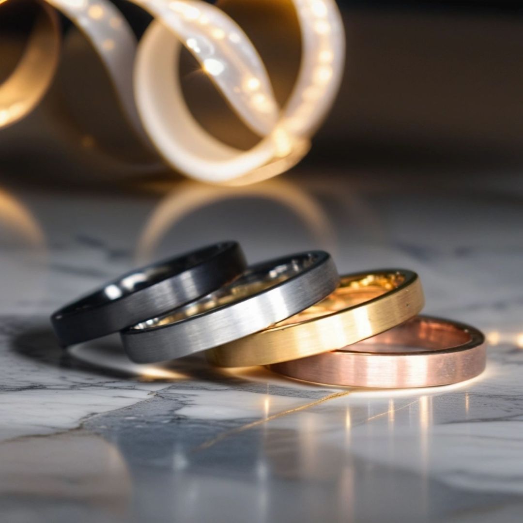 Tungsten Ring 4mm Brushed Silver Comfort fit band - Tungsten Titans