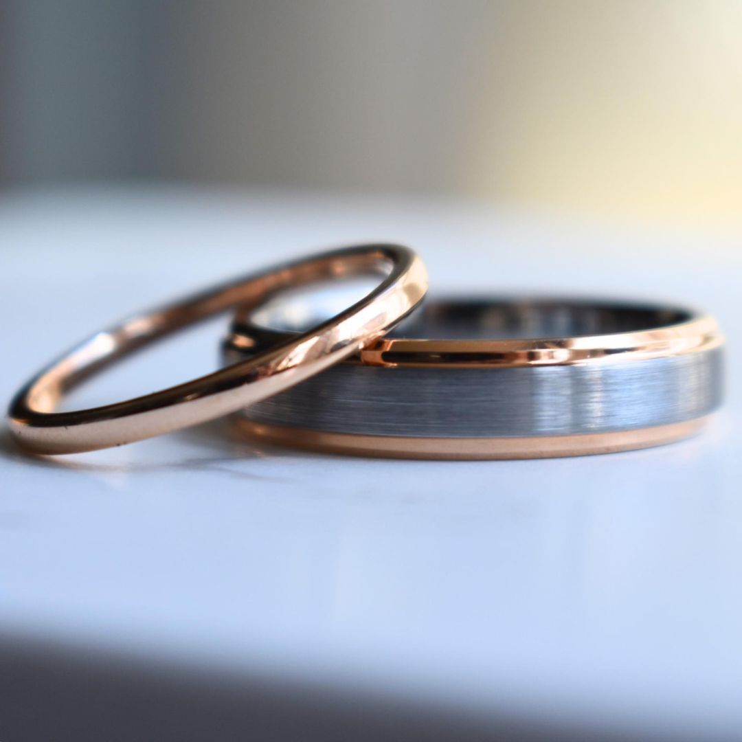 Tungsten 2mm Rose Gold Ring - Tungsten Titans