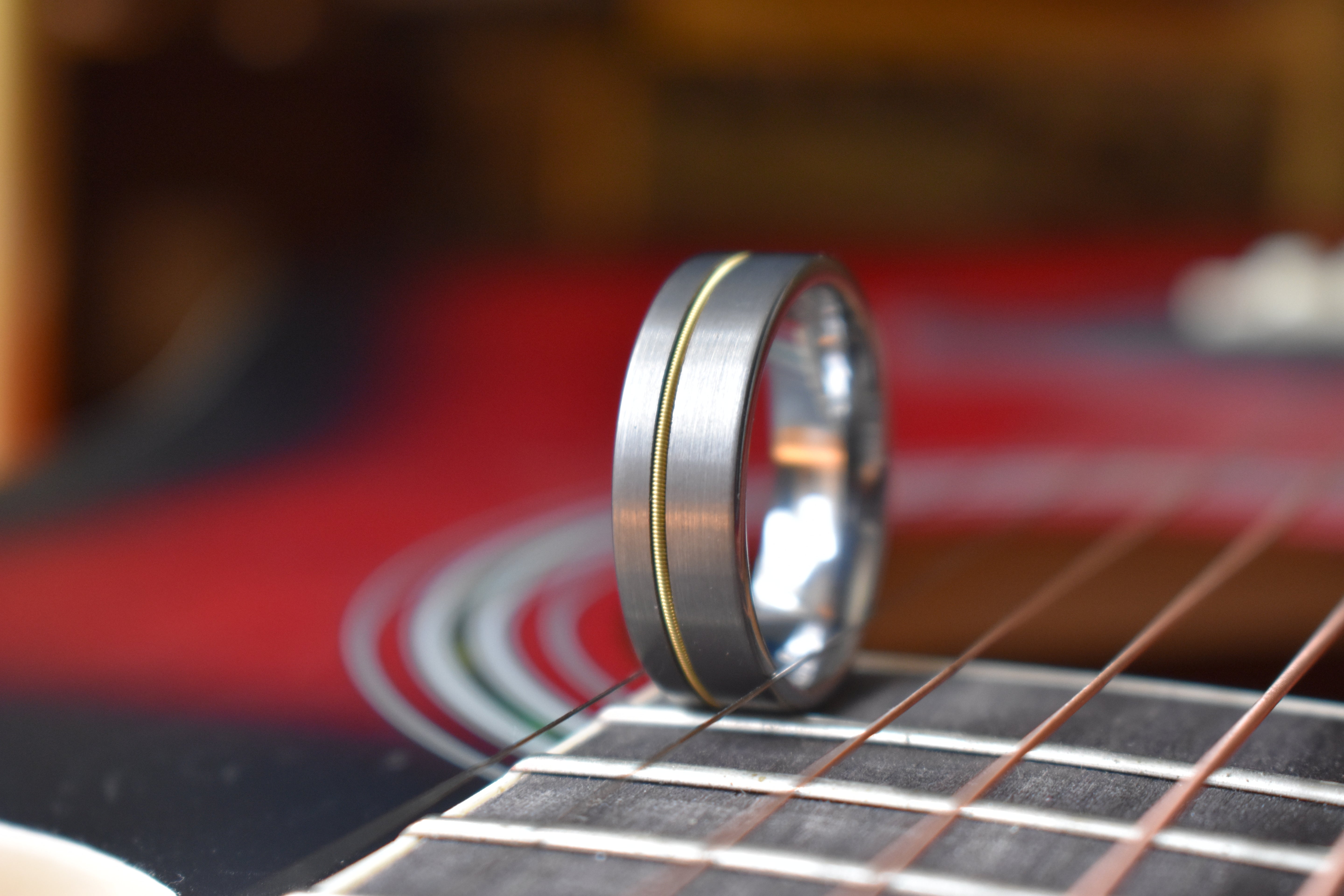Guitar String 8mm Tungsten Ring - Tungsten Titans