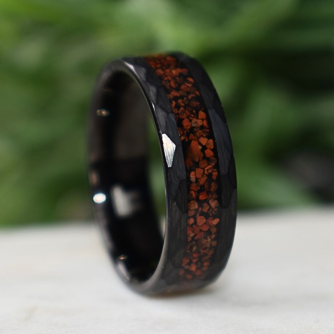 Tungsten Red Dinosaur Bone Ring – Tungsten Titans