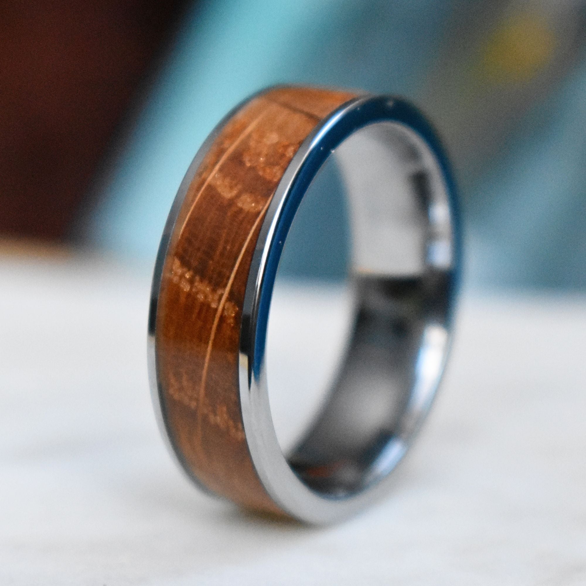 Whiskey Barrel 8mm Tungsten Ring - Tungsten Titans