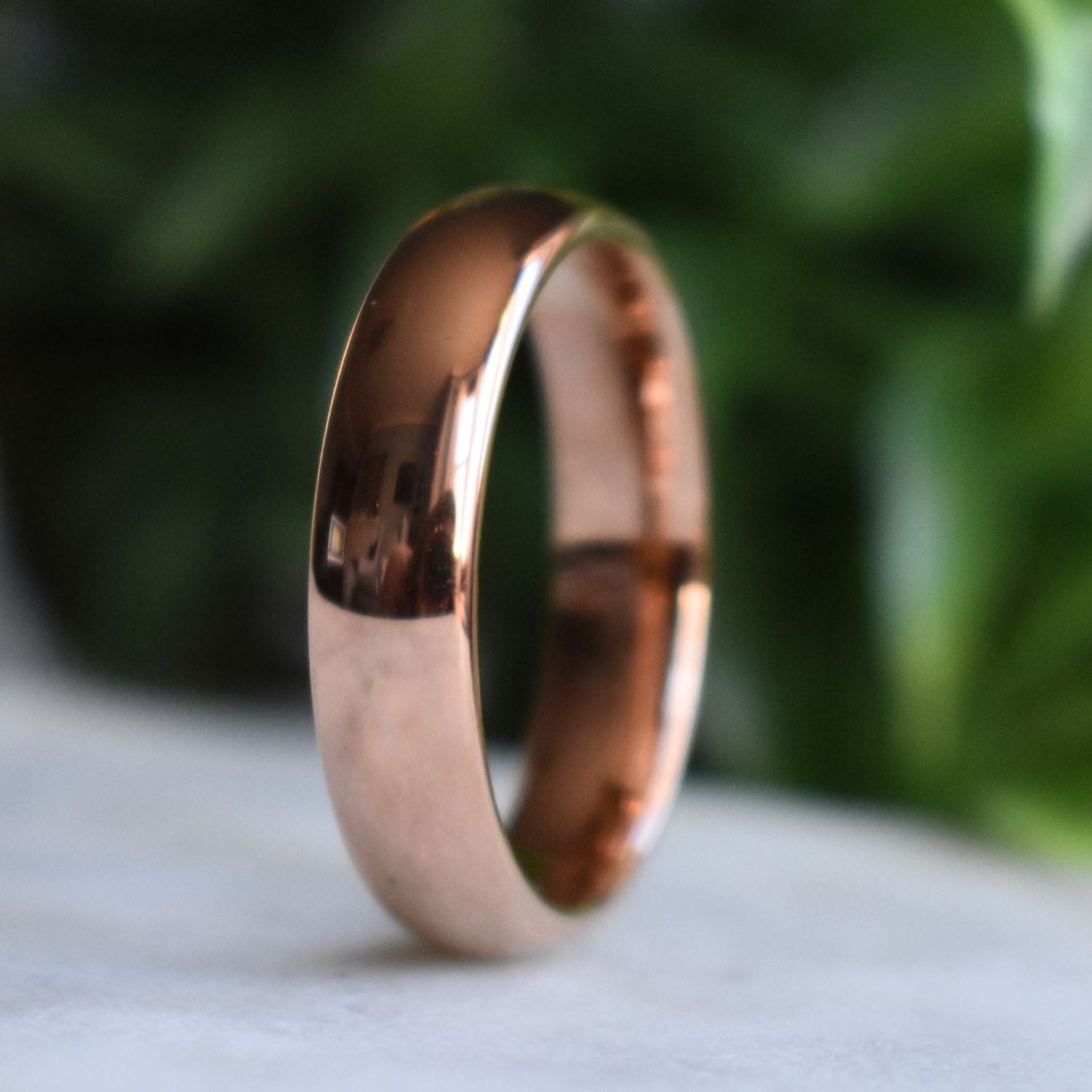 High Polished 6mm Rose Gold Tungsten Ring - Tungsten Titans