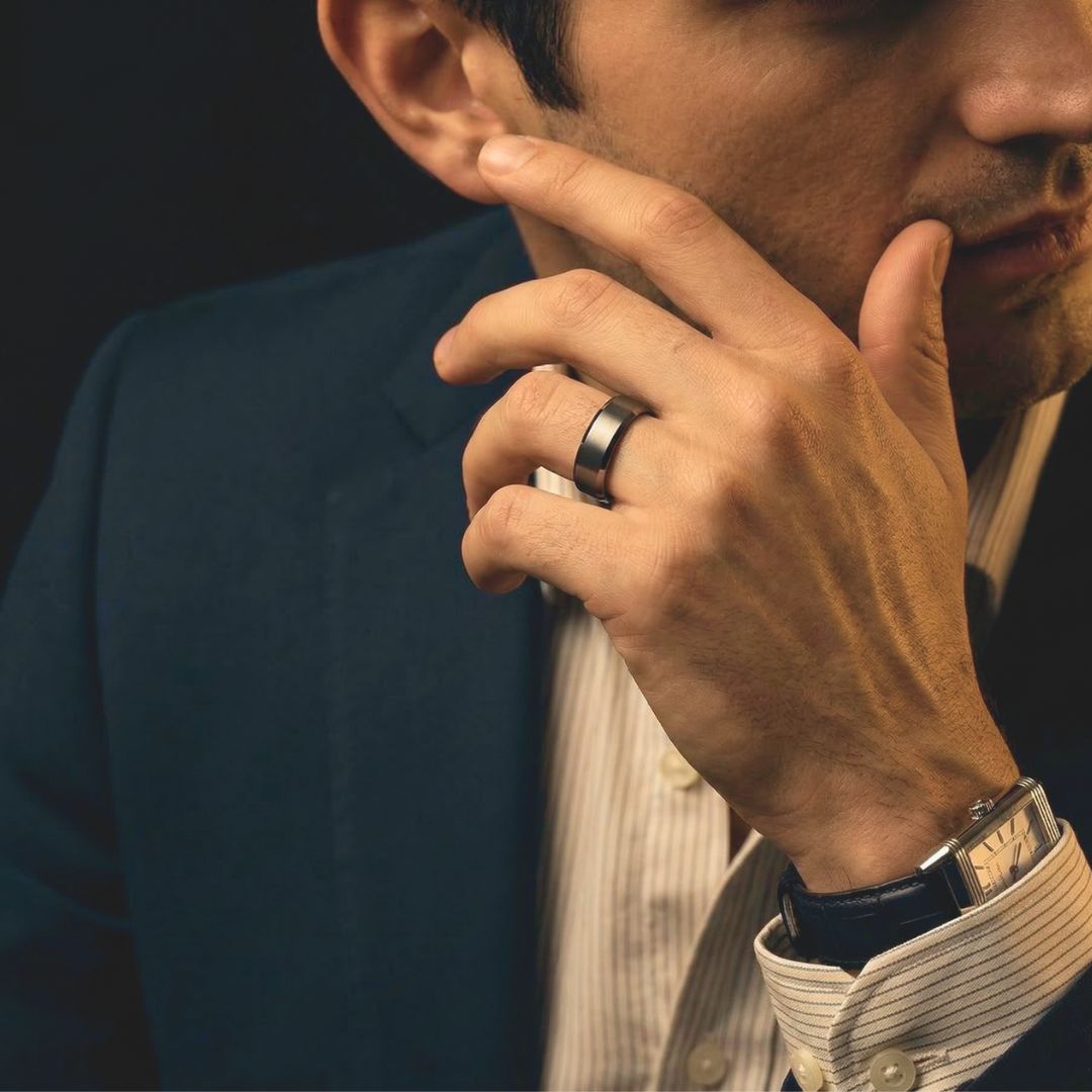 Tungsten Ring 6mm Brushed Silver with Beveled Edge - Tungsten Titans