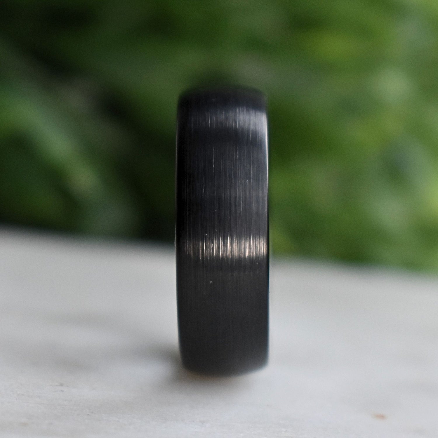 Black Brushed 8mm Tungsten Ring - Tungsten Titans