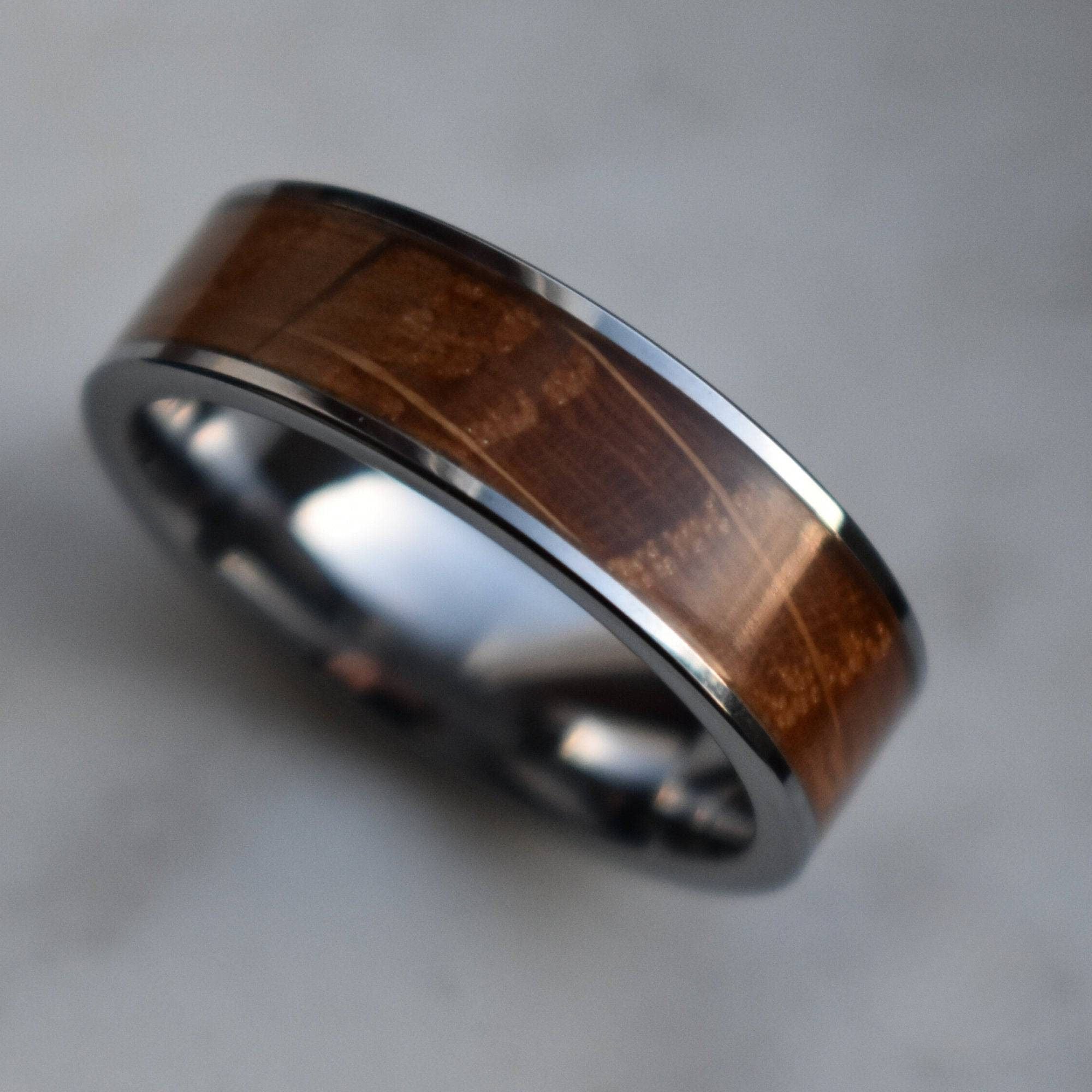 Whiskey Barrel 8mm Tungsten Ring - Tungsten Titans