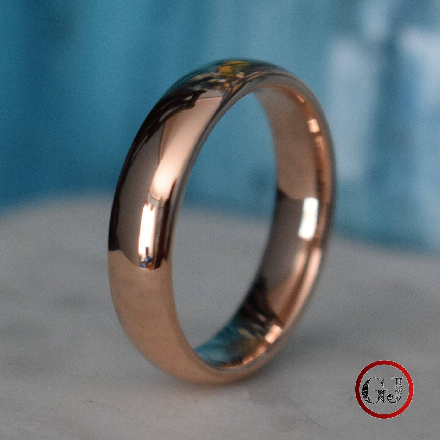 High Polished 6mm Rose Gold Tungsten Ring - Tungsten Titans