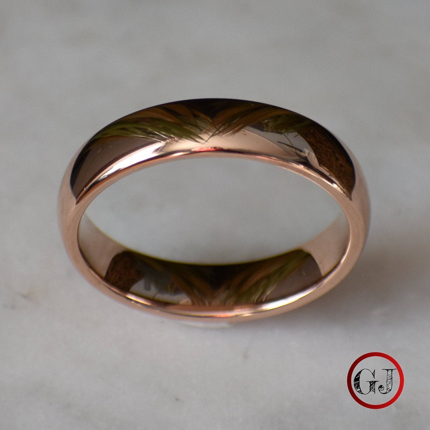 High Polished 6mm Rose Gold Tungsten Ring - Tungsten Titans