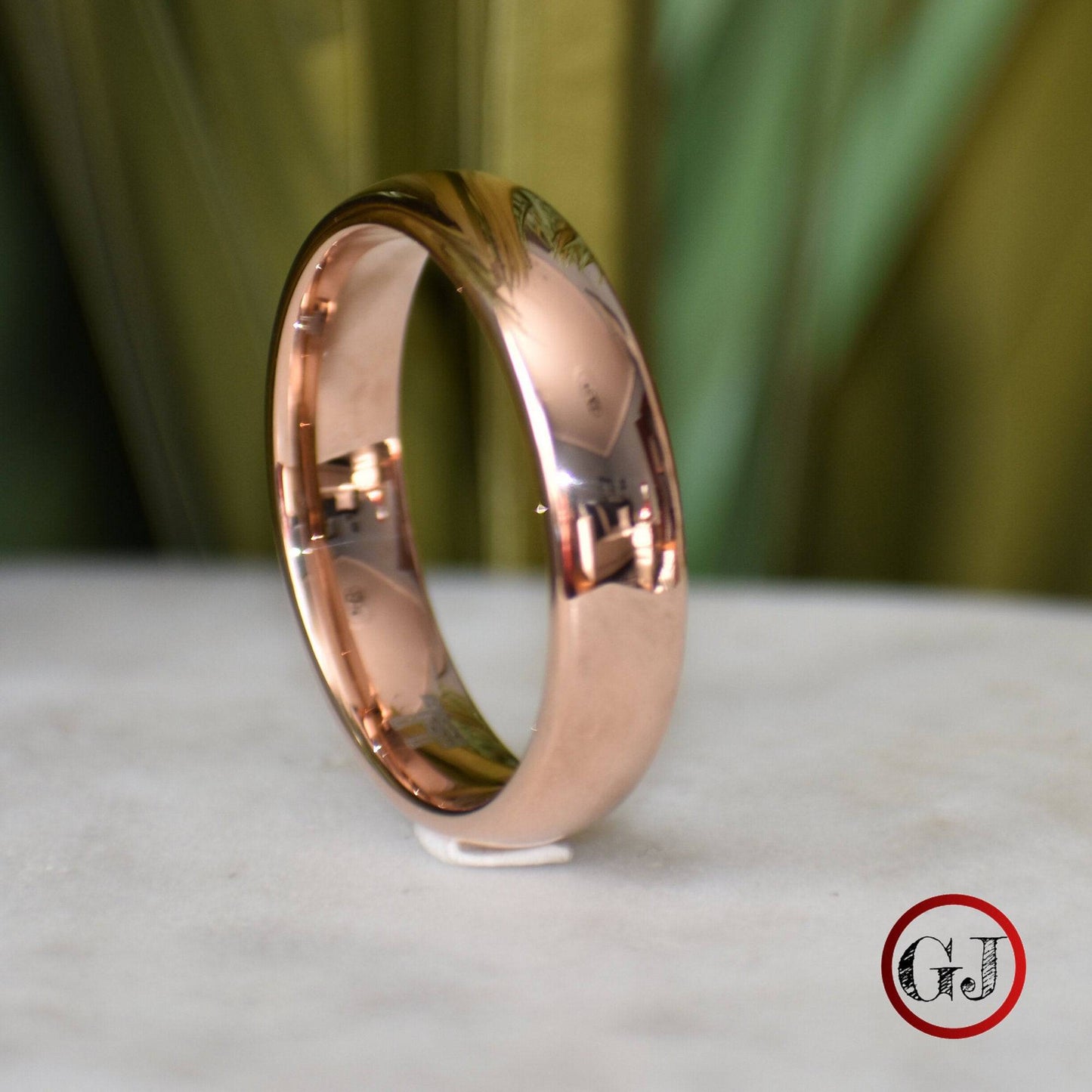 High Polished 6mm Rose Gold Tungsten Ring - Tungsten Titans