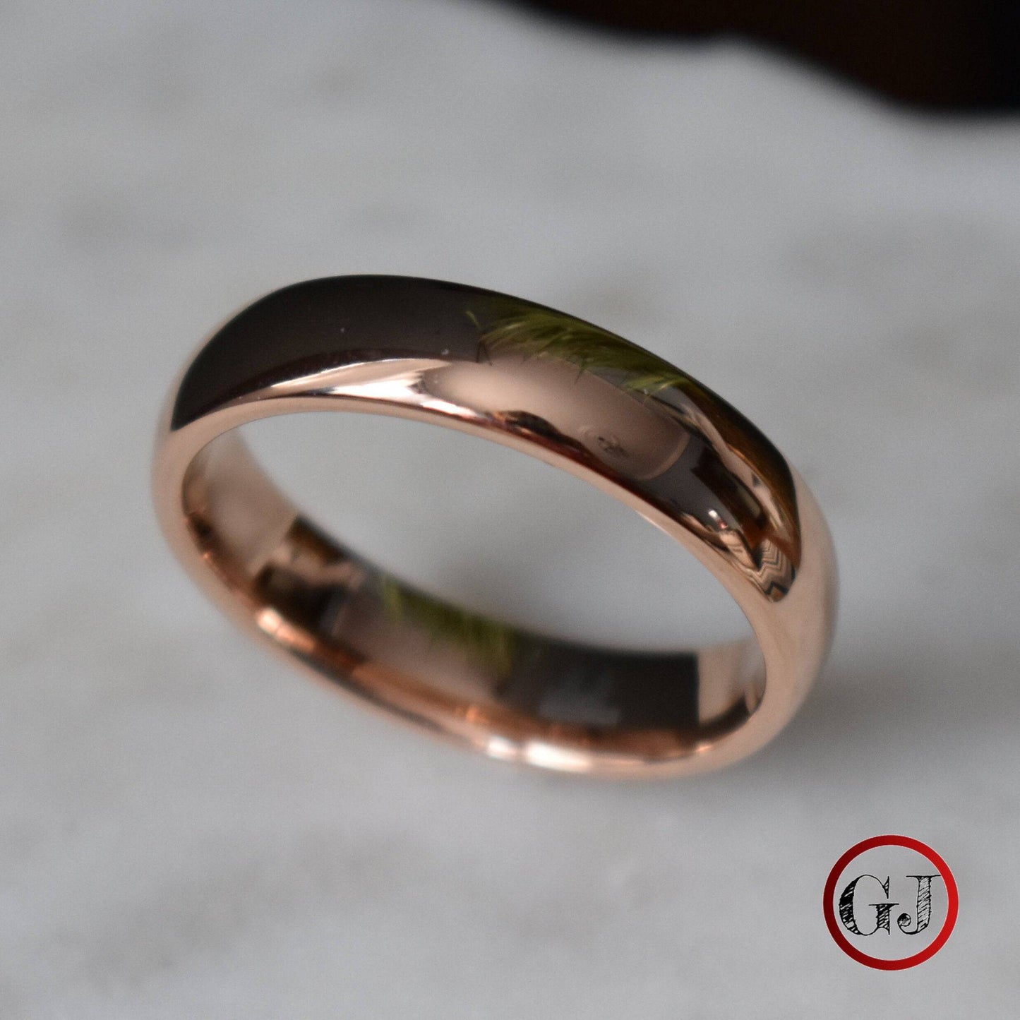 High Polished 6mm Rose Gold Tungsten Ring - Tungsten Titans