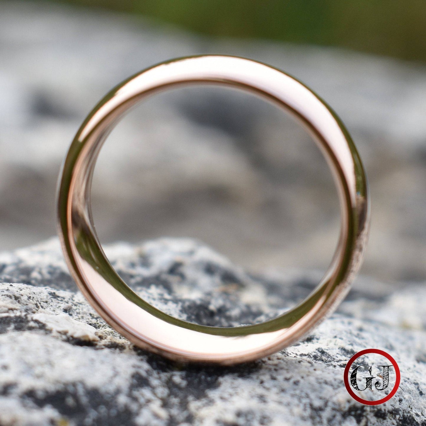 High Polished 6mm Rose Gold Tungsten Ring - Tungsten Titans