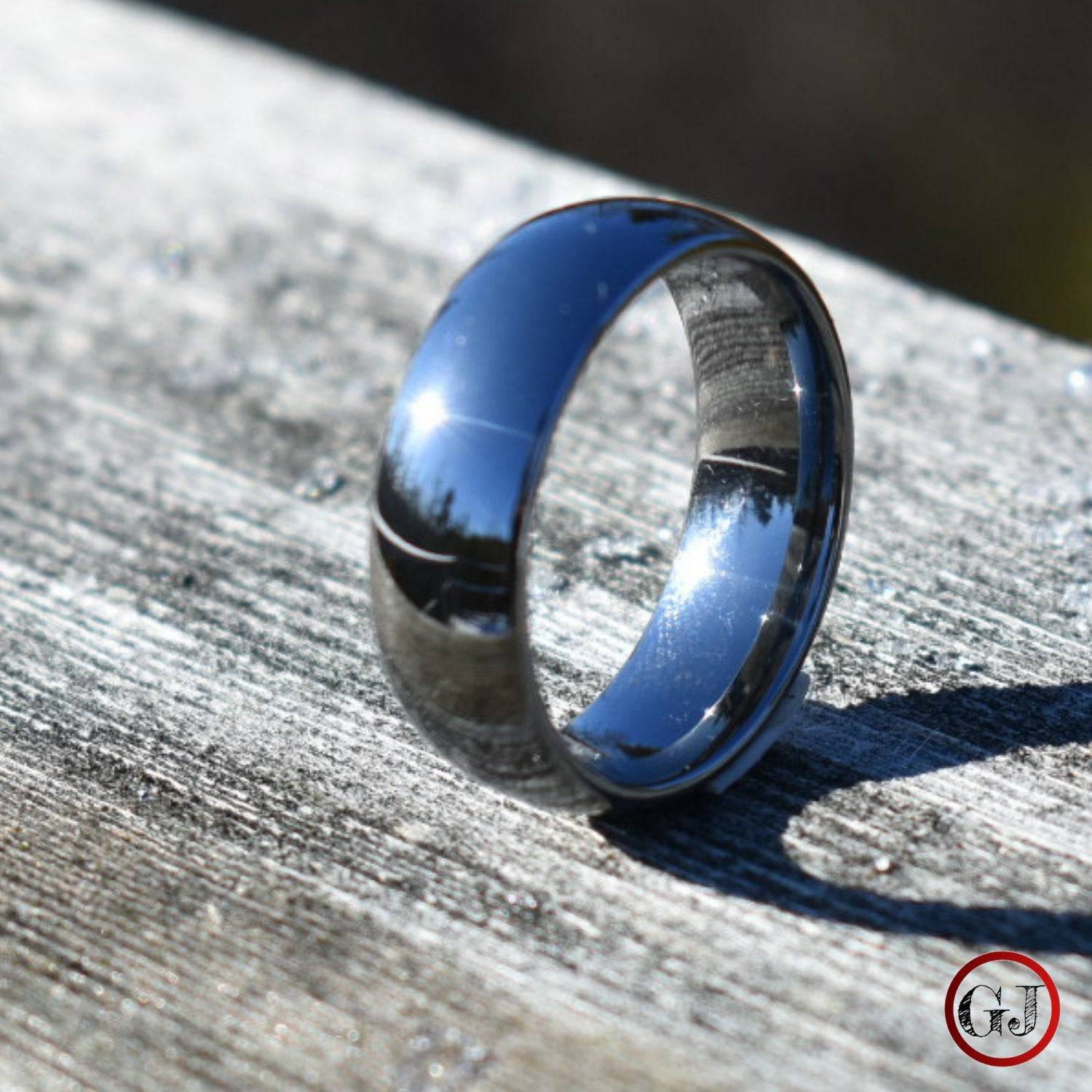 Tungsten 8mm Silver Dome Ring - Tungsten Titans