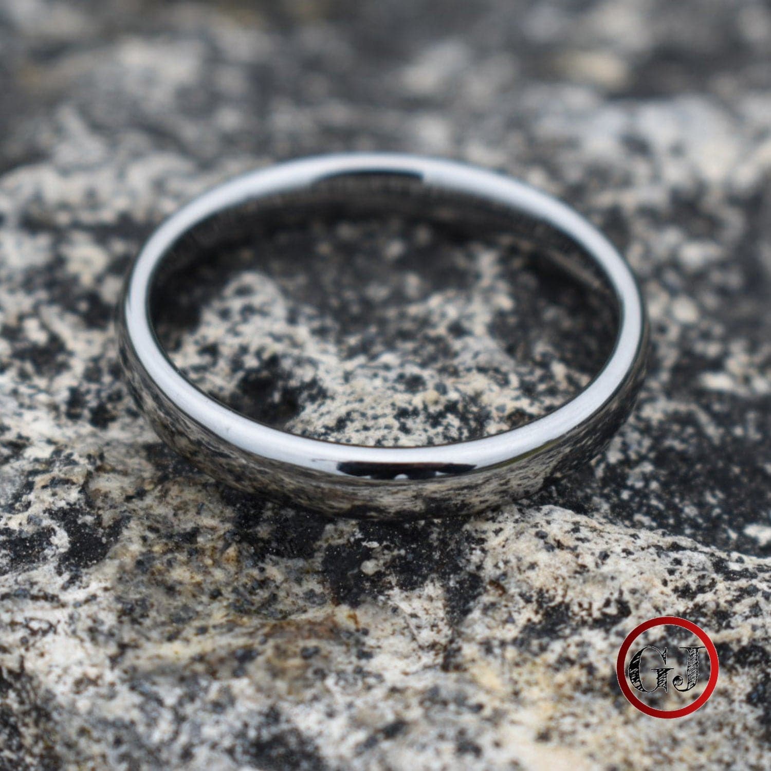 Tungsten Ring 4mm Classic Silver Comfort fit band - Tungsten Titans