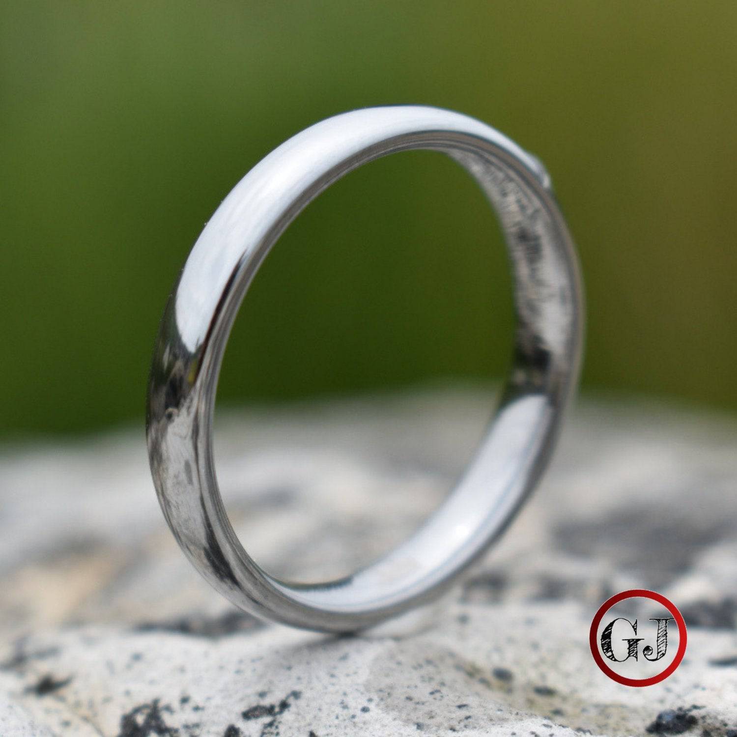 Tungsten Ring 4mm Classic Silver Comfort fit band - Tungsten Titans