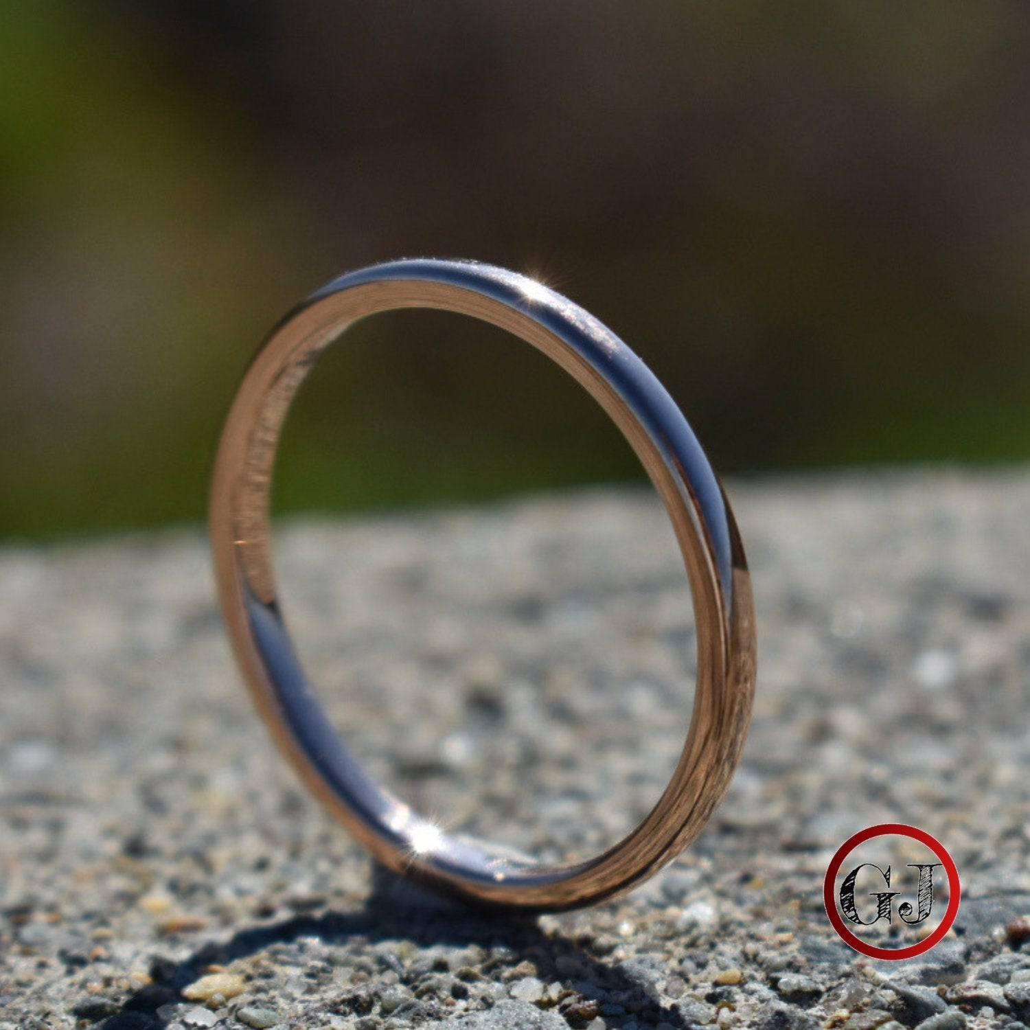 Tungsten 2mm Rose Gold Ring - Tungsten Titans