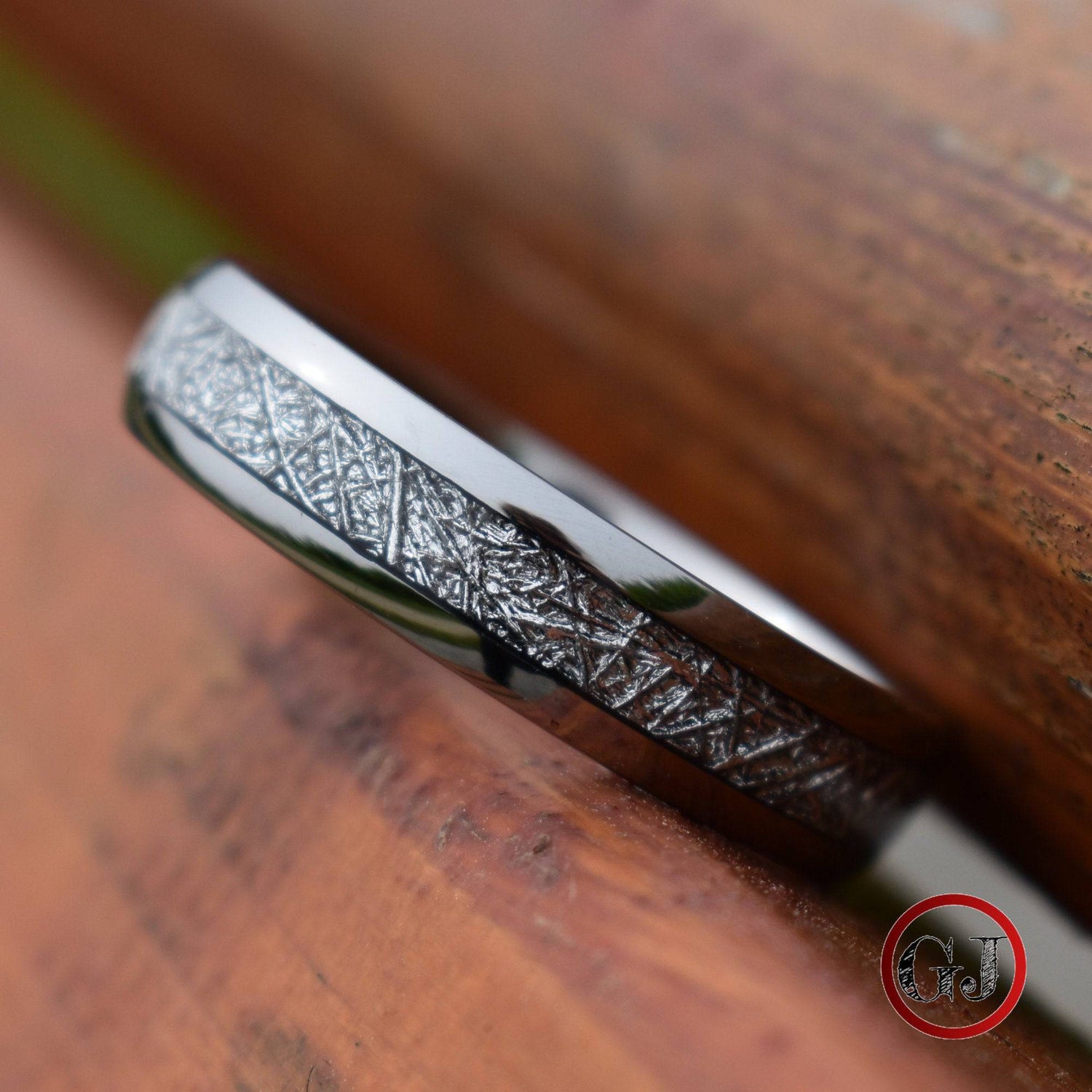 Tungsten 6mm Ring with Meteorite - Tungsten Titans