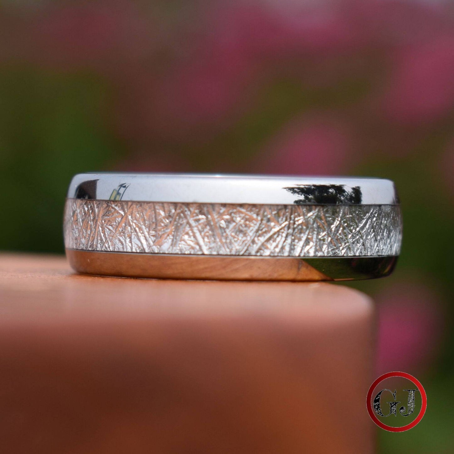 Tungsten 8mm Ring with Meteorite - Tungsten Titans