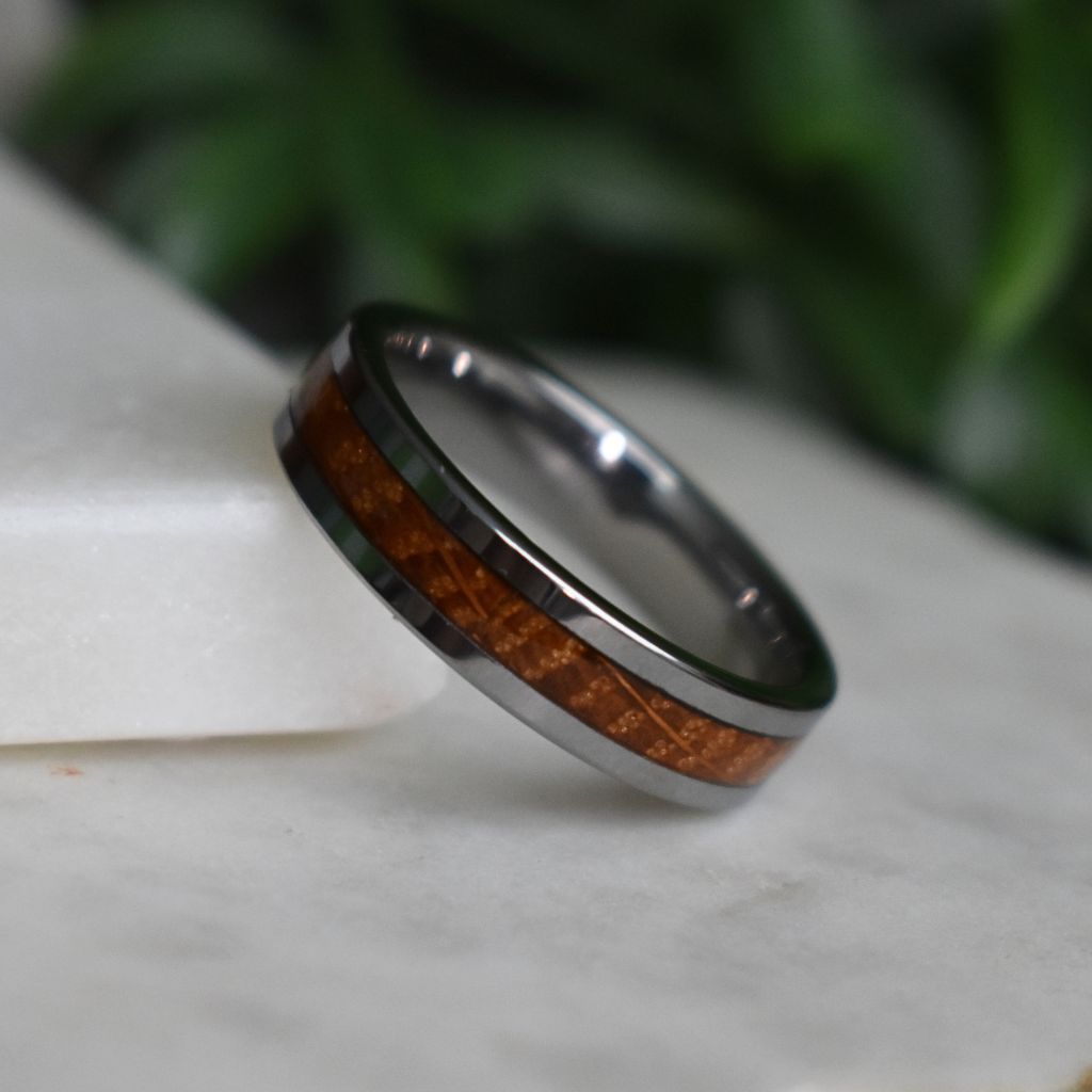 Whiskey Barrel 6mm Tungsten Ring - Tungsten Titans