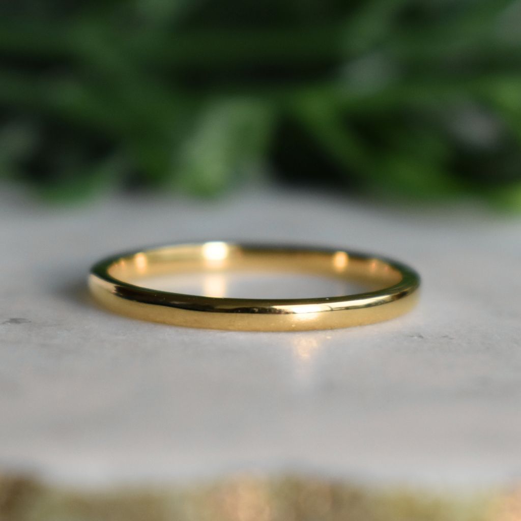 Tungsten 2mm Gold Ring - Tungsten Titans