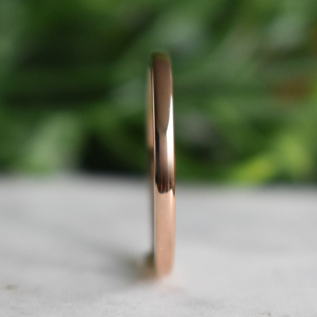 Tungsten 2mm Rose Gold Ring - Tungsten Titans