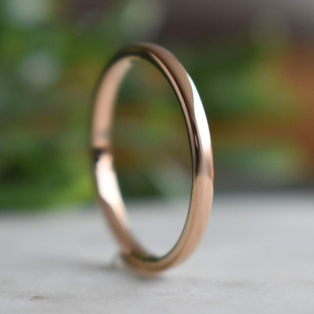 Tungsten 2mm Rose Gold Ring - Tungsten Titans