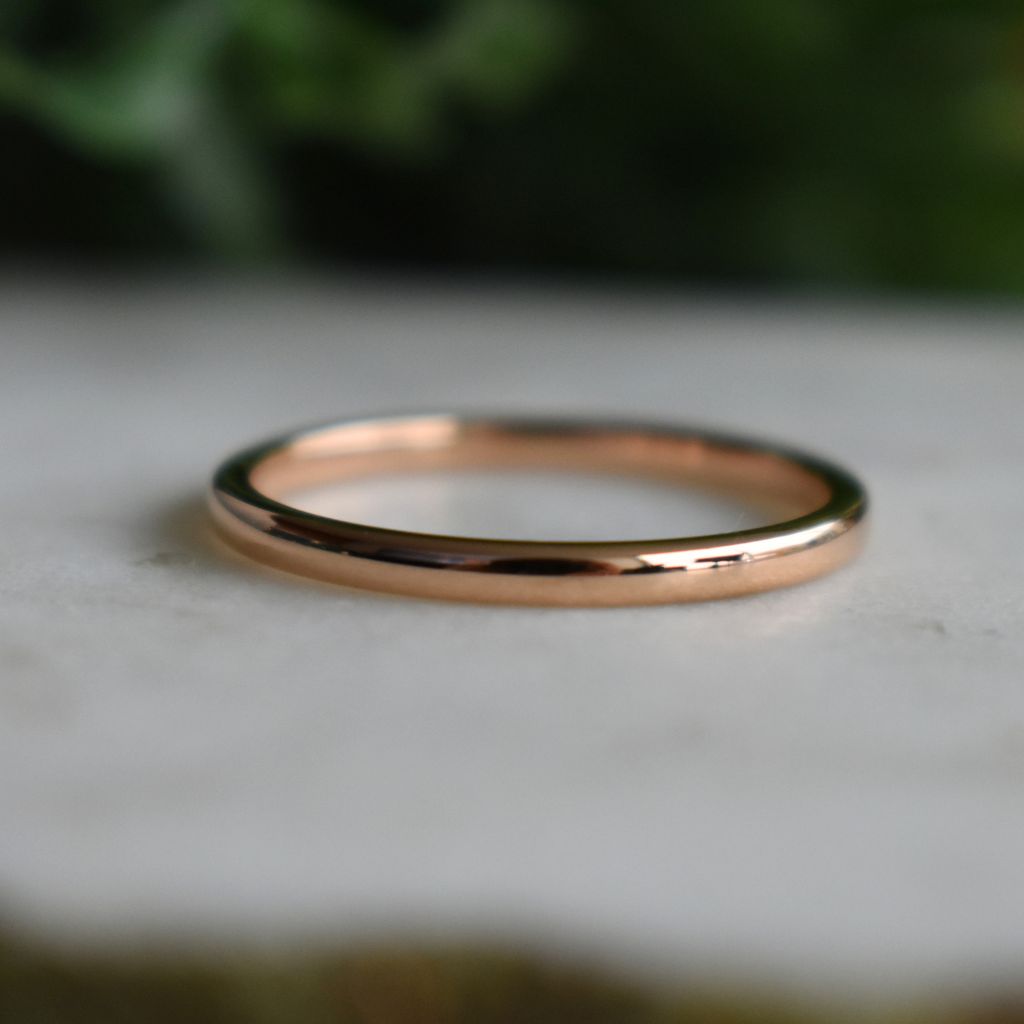 Tungsten 2mm Rose Gold Ring - Tungsten Titans
