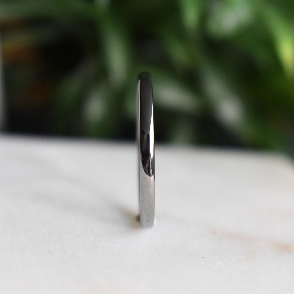 Tungsten 2mm Silver Ring - Tungsten Titans