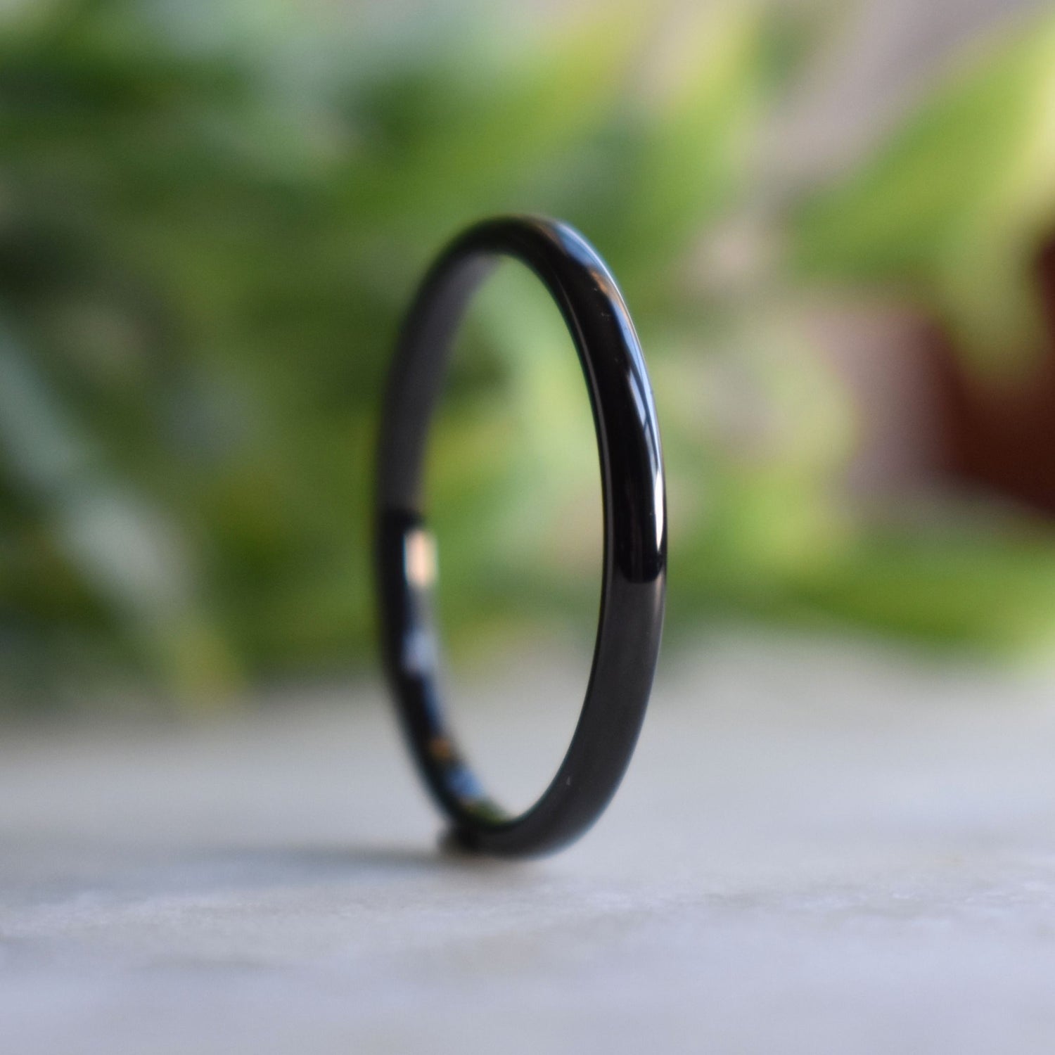 Tungsten 2mm Black Ring - Tungsten Titans