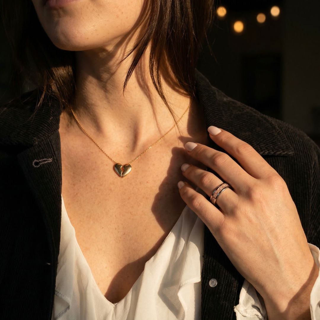 Tungsten 4mm Ring Peachy Pink Morganite German Glass Wedding Band - Tungsten Titans