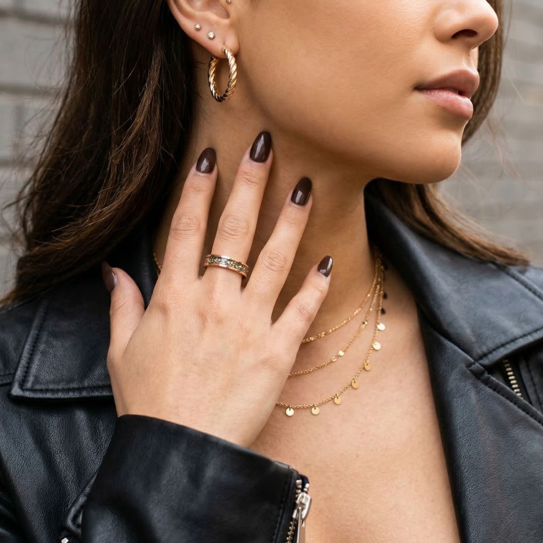 Tungsten Rose Gold Ring German Silver Glass Wedding Band - Tungsten Titans