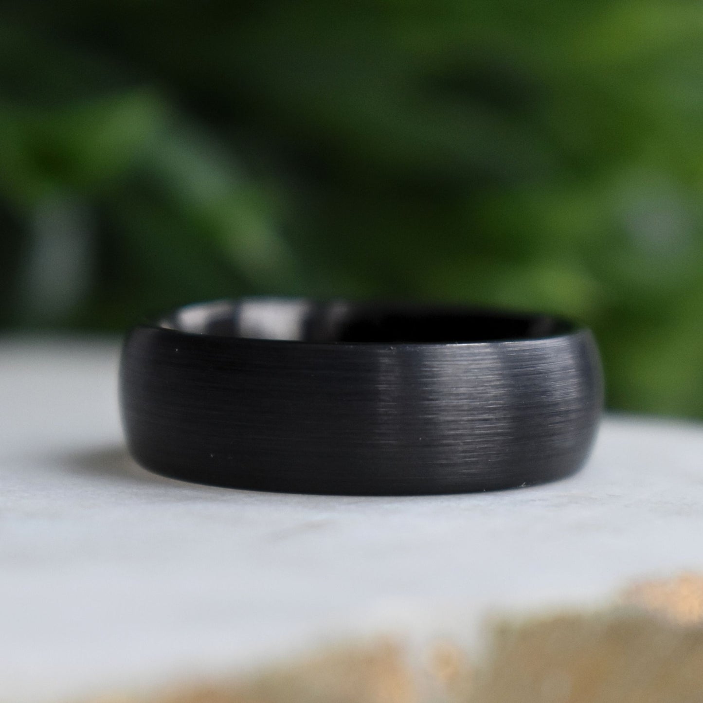 Black Brushed 8mm Tungsten Ring