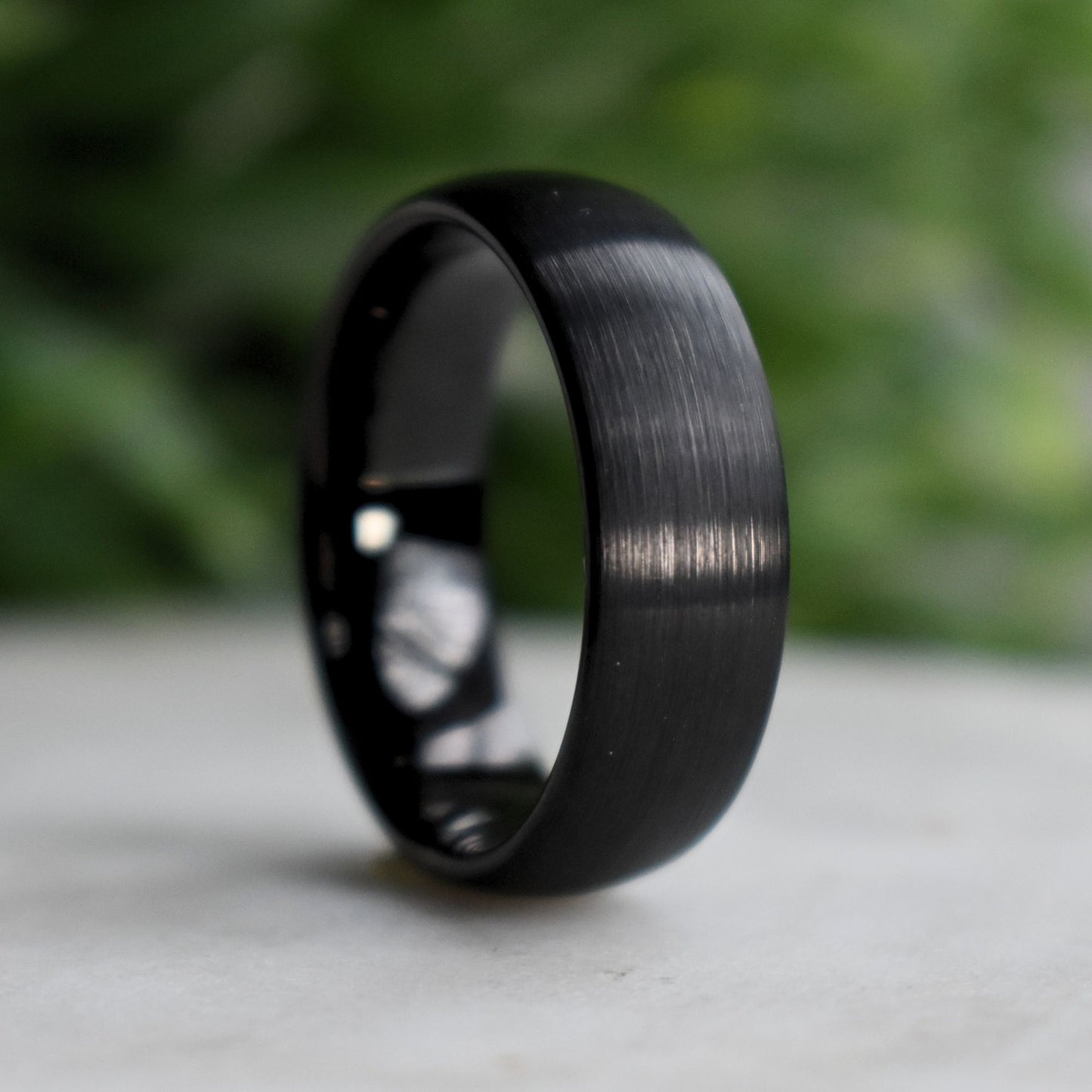 Black Brushed 8mm Tungsten Ring