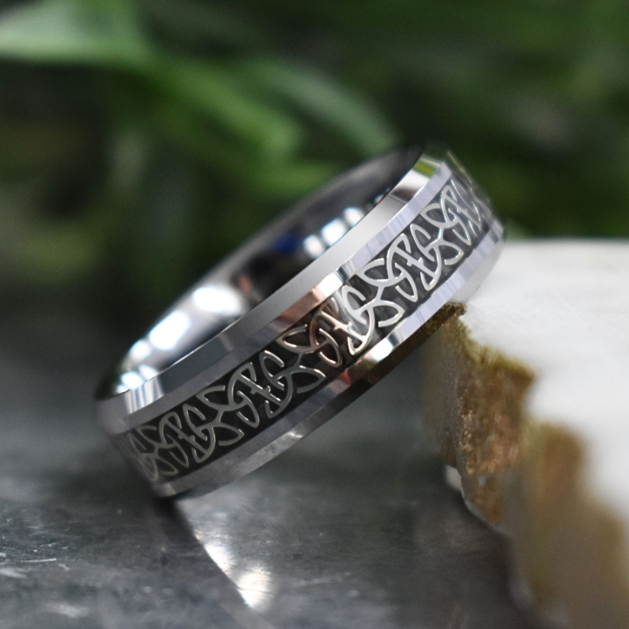 Tungsten Celtic Trinity Knot Ring