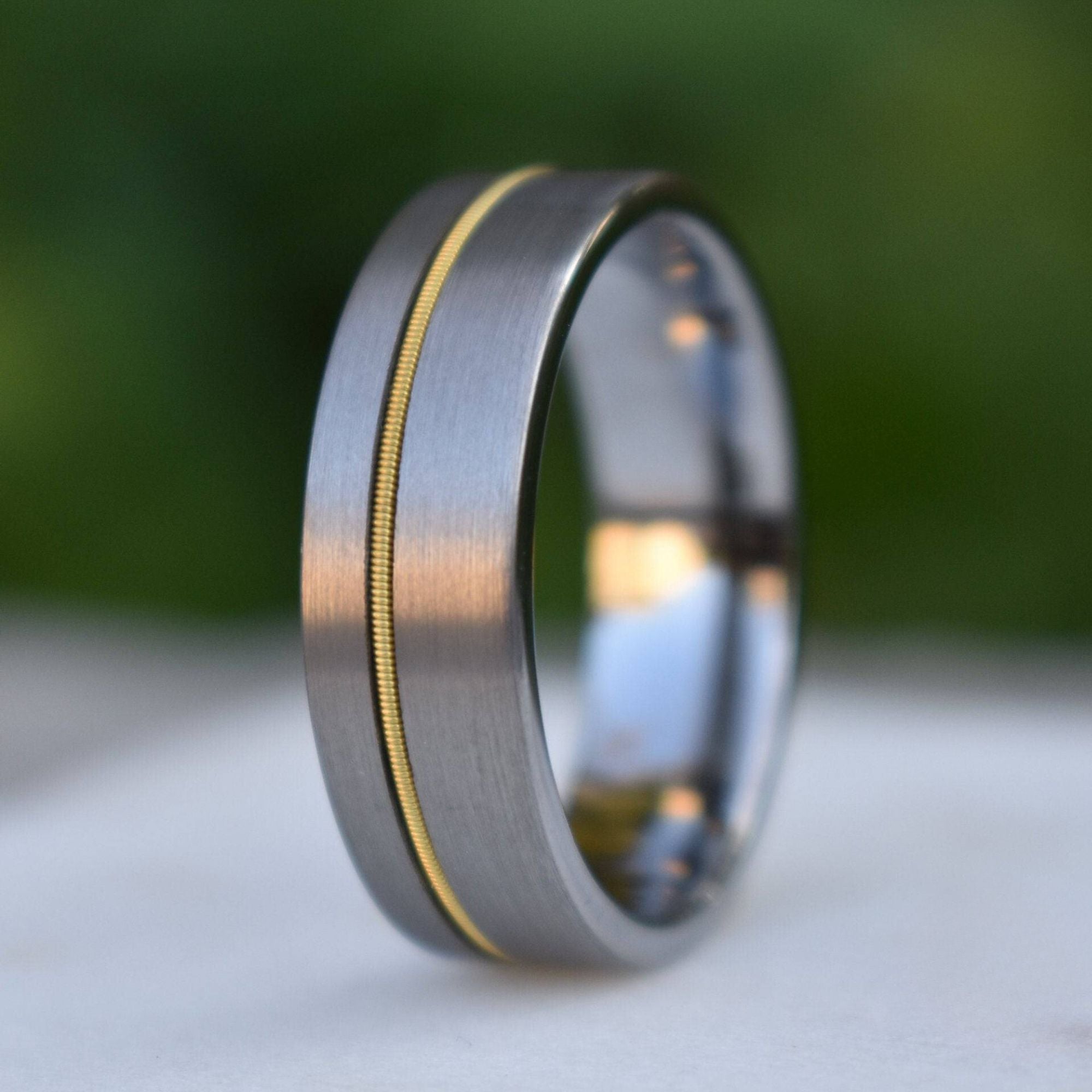 Guitar String 8mm Tungsten Ring - Tungsten Titans