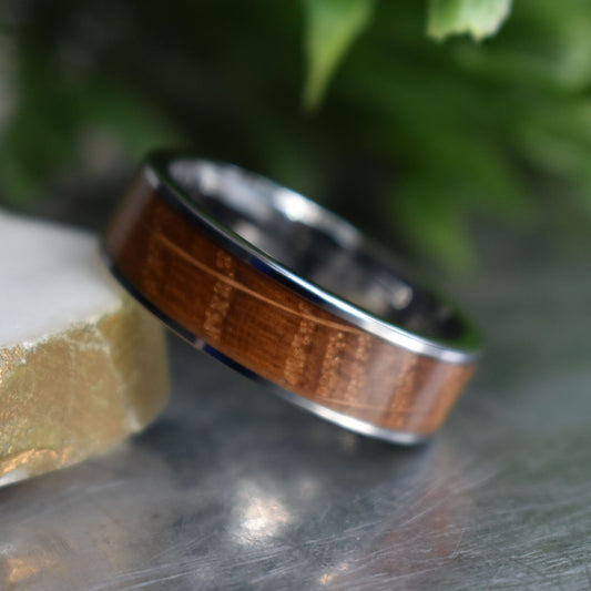 Whiskey Barrel 8mm Tungsten Ring - Tungsten Titans