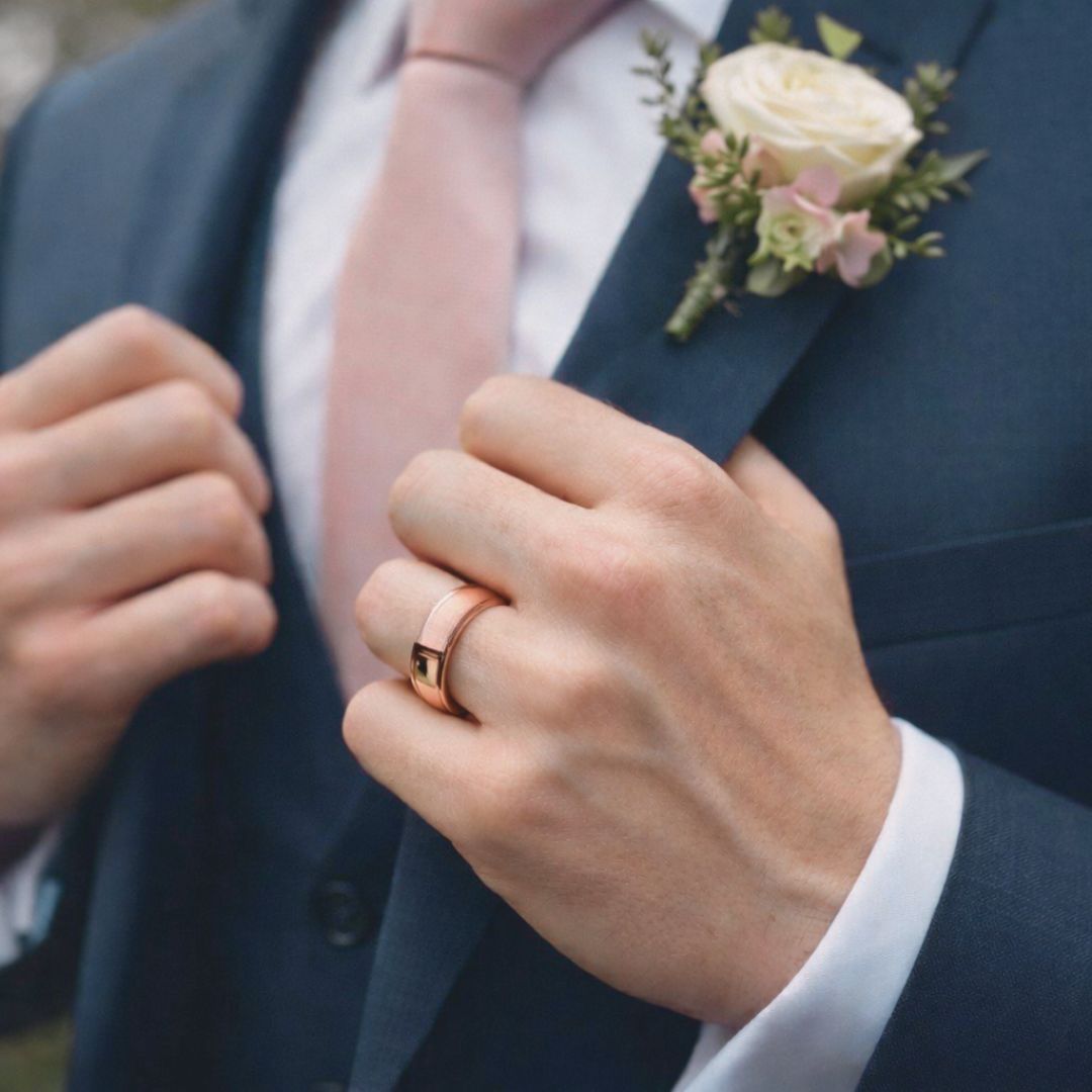 High Polished 6mm Rose Gold Tungsten Ring - Tungsten Titans
