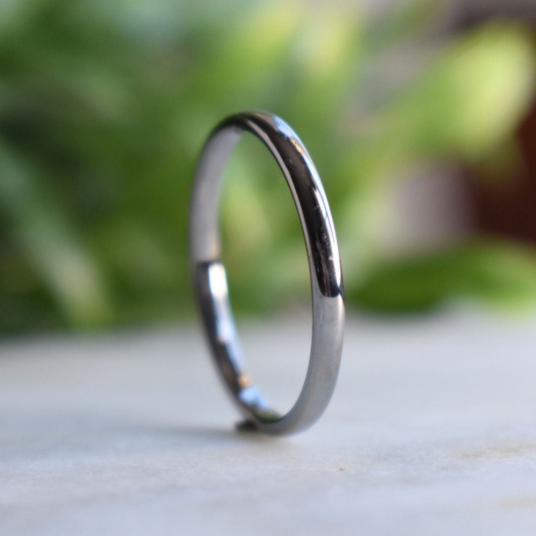 Tungsten 2mm Silver Ring - Tungsten Titans