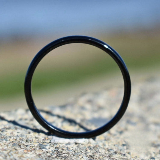 Tungsten 2mm Black Ring - Tungsten Titans