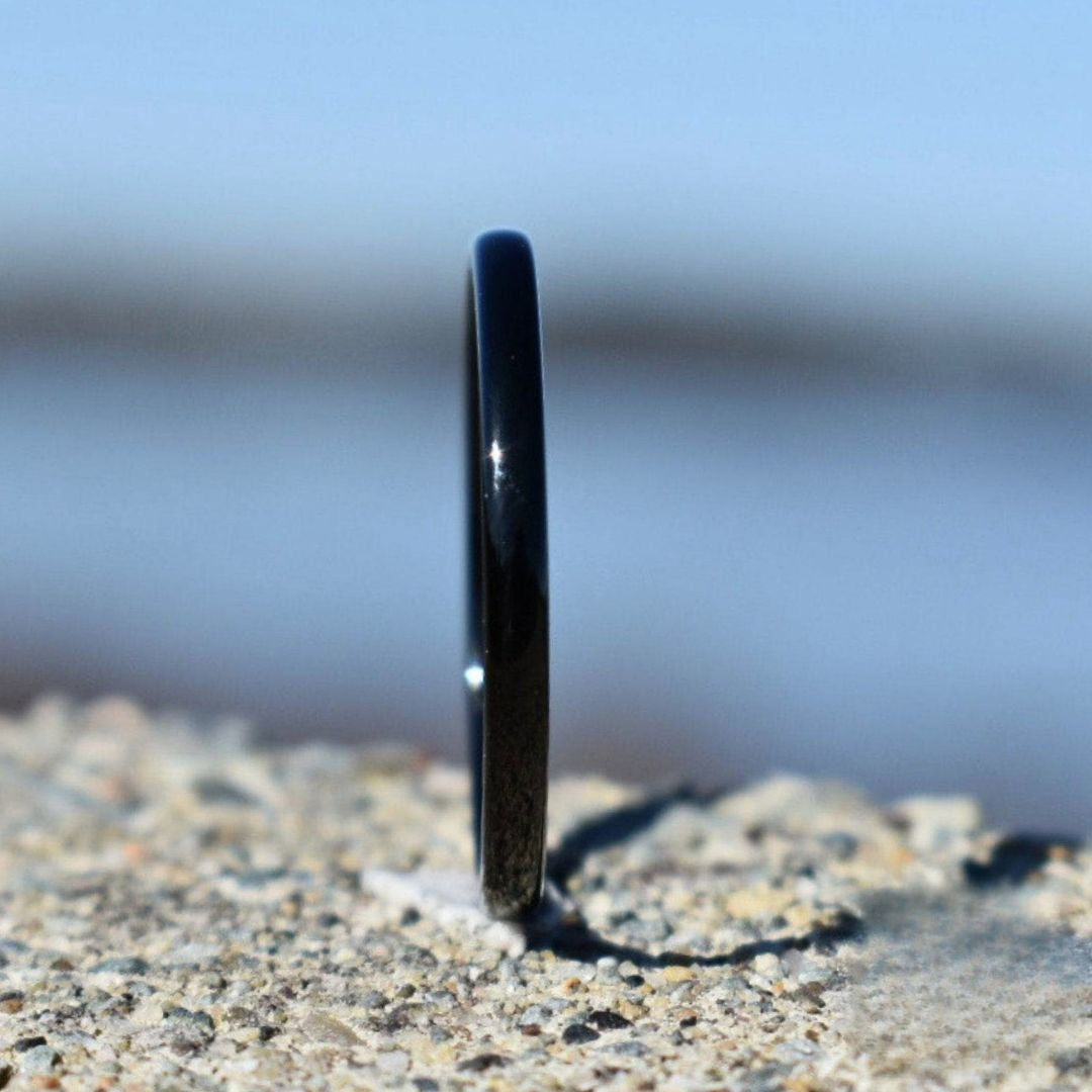 Tungsten 2mm Black Ring - Tungsten Titans