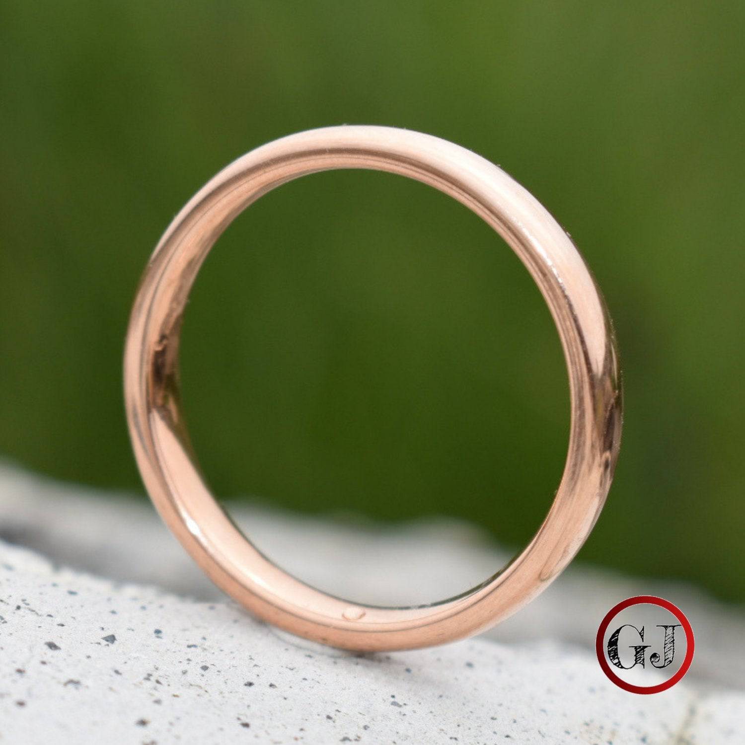 Tungsten Ring 4mm Classic Rose Gold Comfort fit band - Tungsten Titans