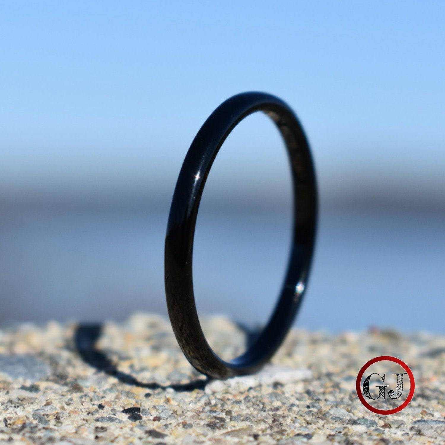 Tungsten 2mm Black Ring - Tungsten Titans