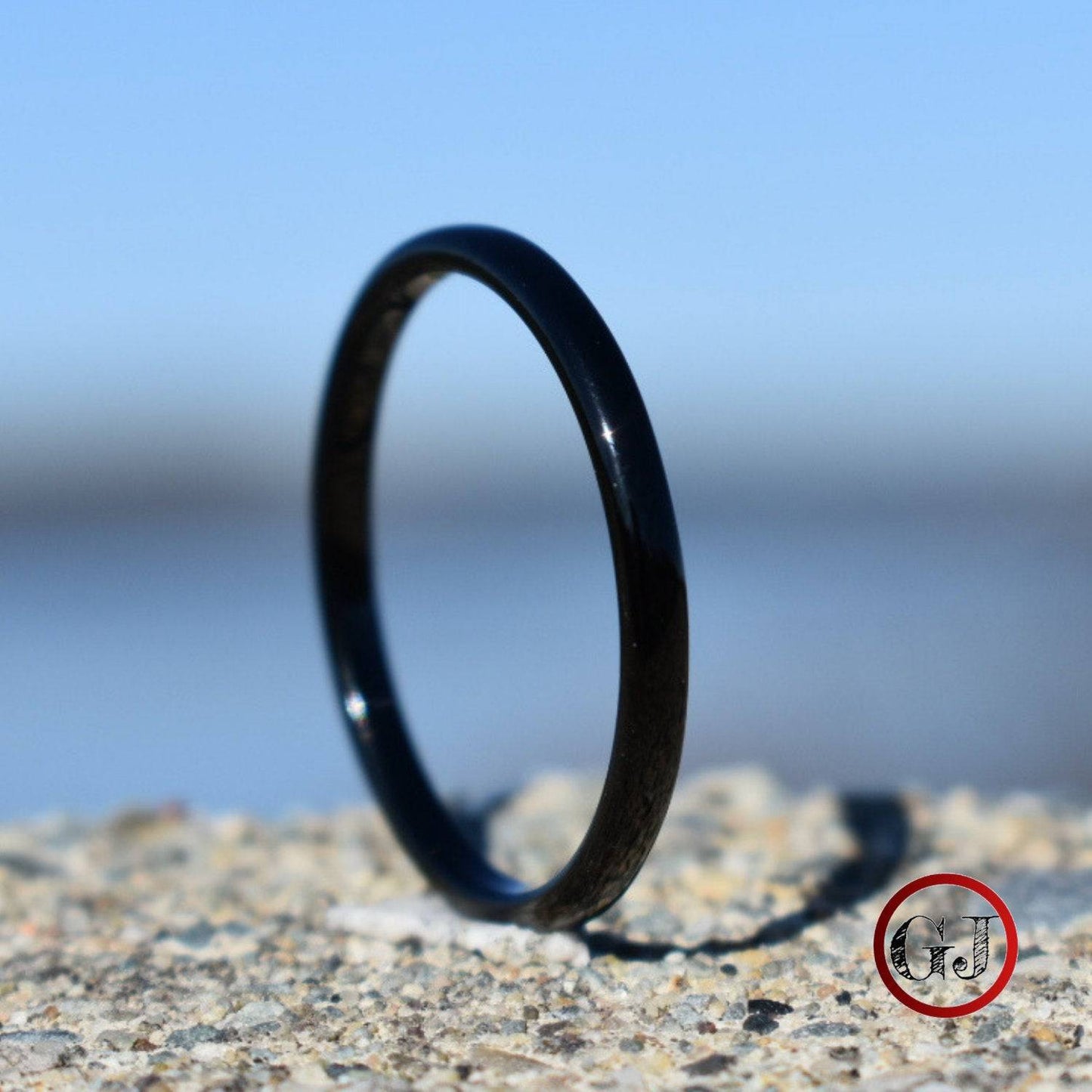 Tungsten 2mm Black Ring - Tungsten Titans