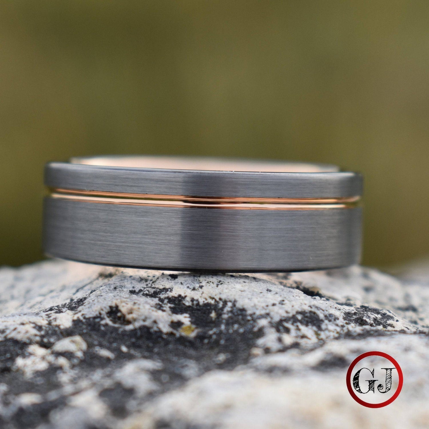 Braided Silver Tungsten Wedding Band Ring - Mens Brushed Tungsten Silver Wedding  Band - Braid strip, Mens 8mm Ring, Tungsten Wedding Ring