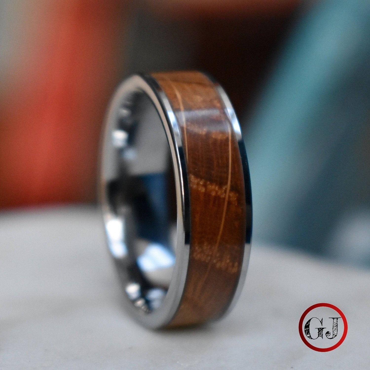 Whiskey Barrel 8mm Tungsten Ring - Tungsten Titans