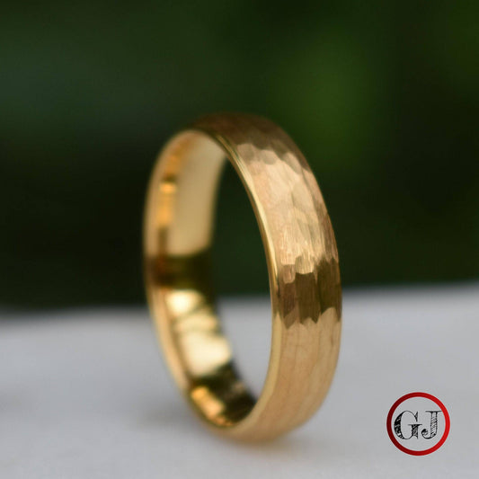 Tungsten Ring 4mm Classic Gold Comfort fit band