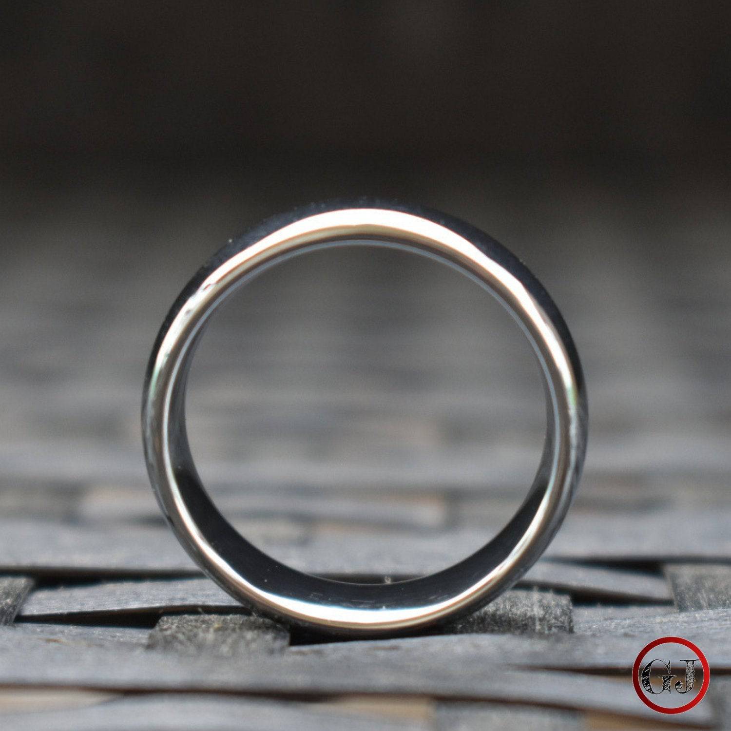 Tungsten 8mm Silver Dome Ring - Tungsten Titans