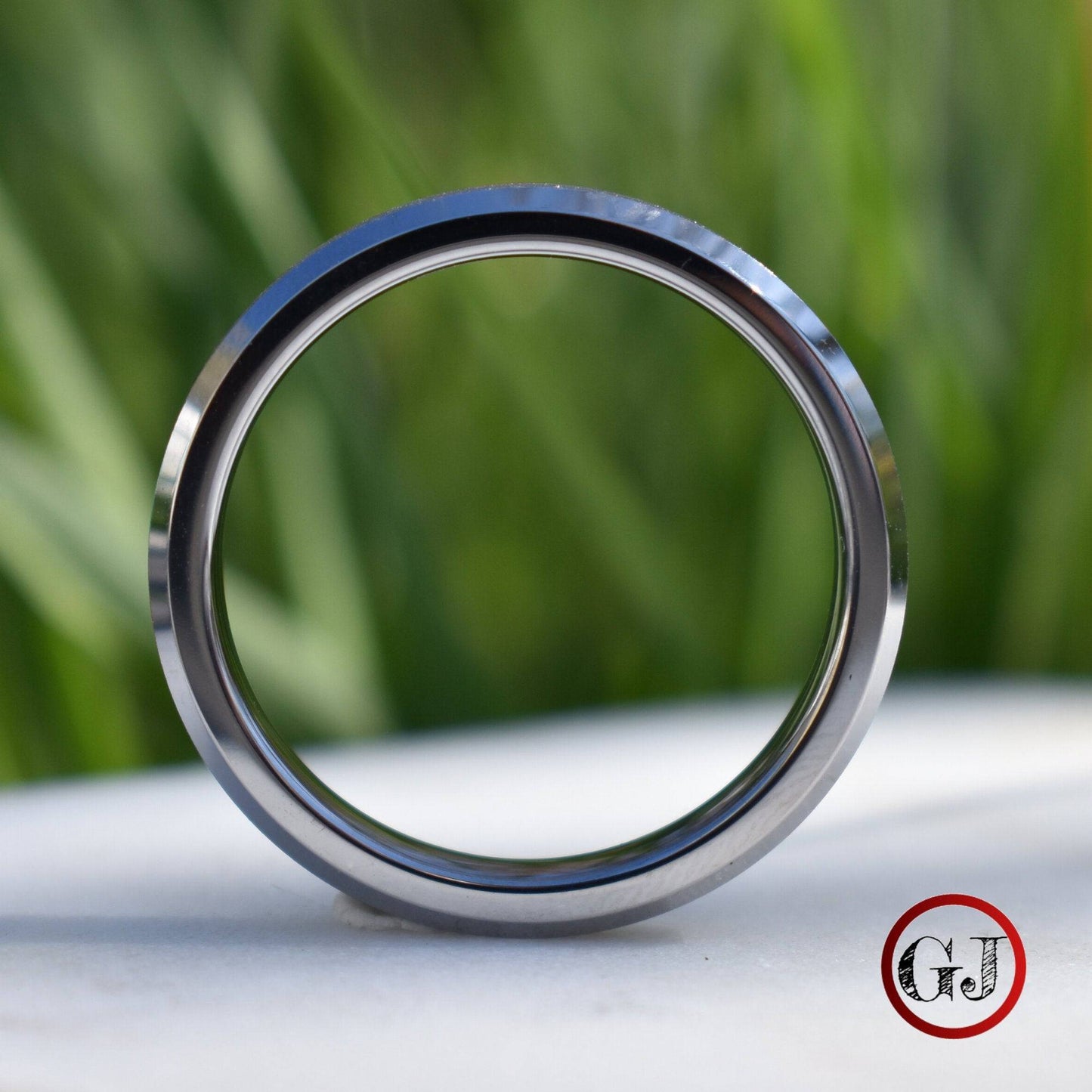 Tungsten 4mm Ring Silver Sandblasted Wedding Band - Tungsten Titans