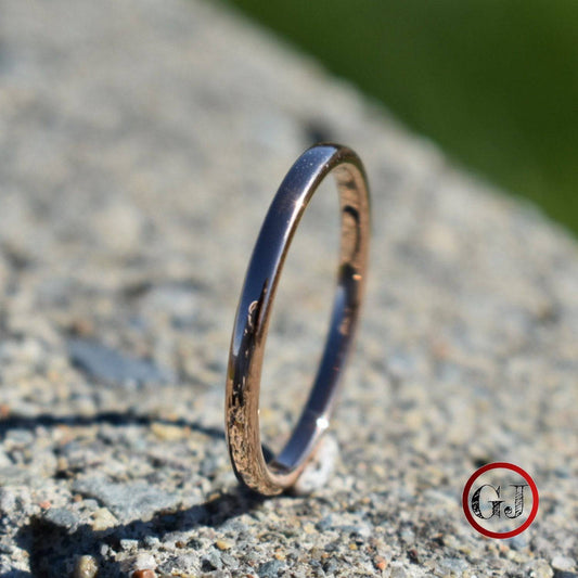 Tungsten 2mm Rose Gold Ring - Tungsten Titans