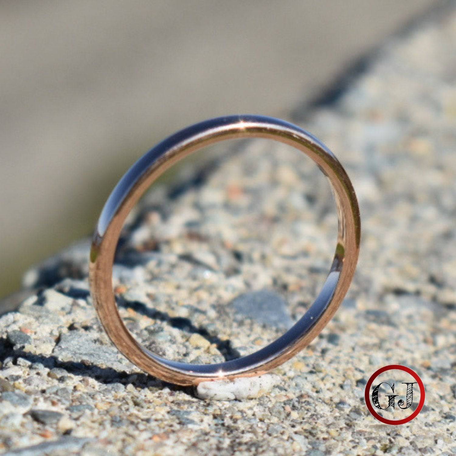 Tungsten 2mm Rose Gold Ring - Tungsten Titans