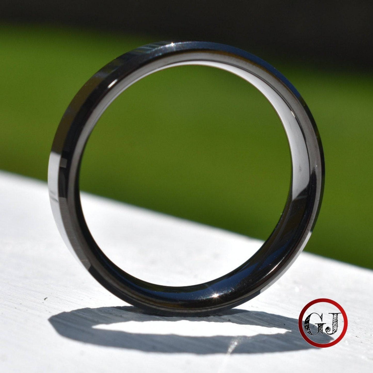 Black 6mm High Polished Tungsten Ring - Tungsten Titans