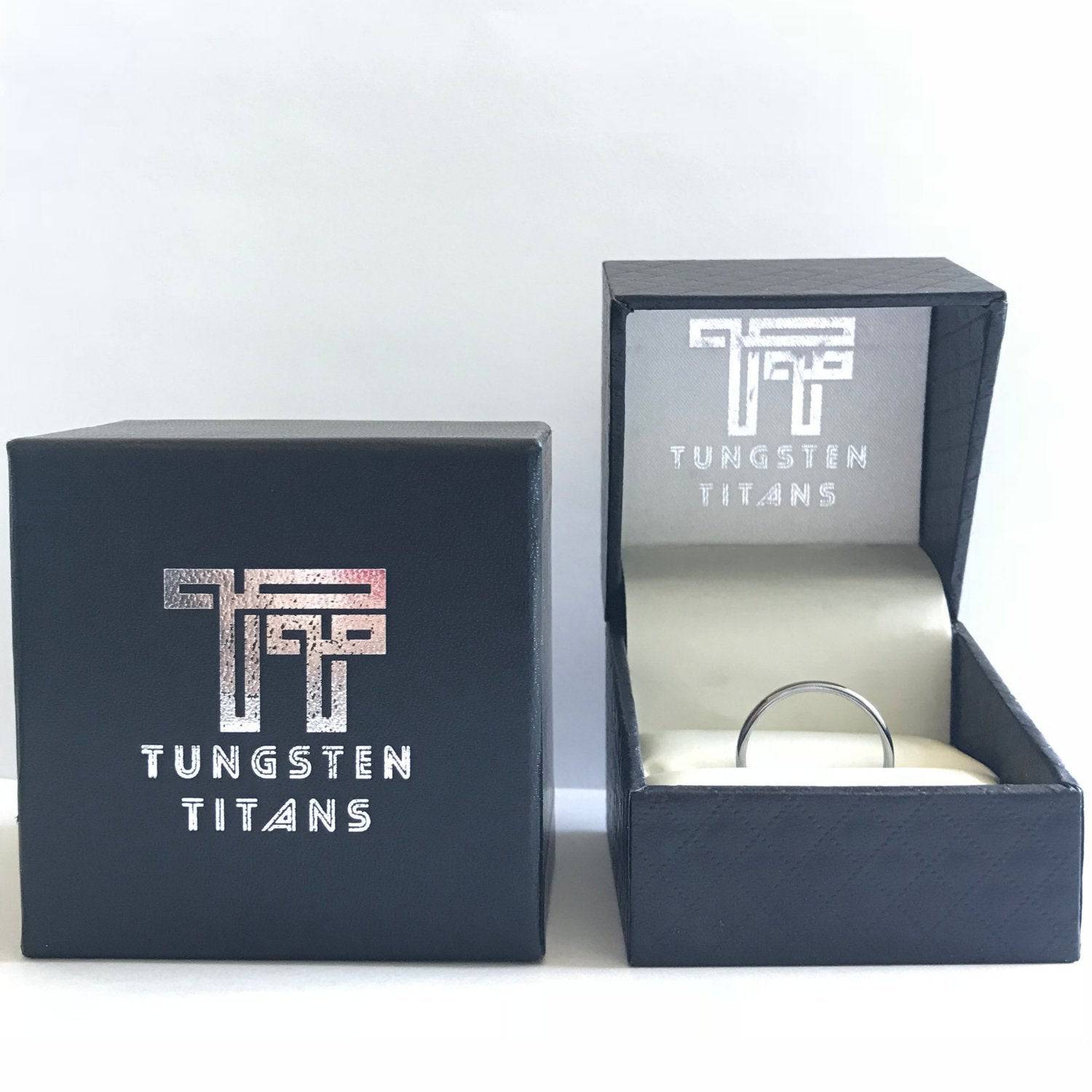 Tungsten 8mm Gold Dome Ring - Tungsten Titans